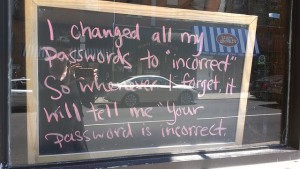 Incorrect password